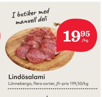 Hemköp Lönneberga salami erbjuda