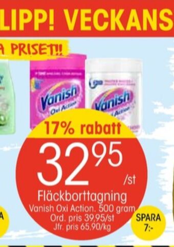 EKO Vanish fläckborttagning erbjuda