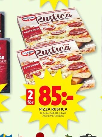 ICA Kvantum Rustica pizza erbjuda