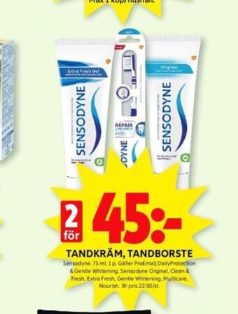 ICA Kvantum Sensodyne tandkräm erbjuda