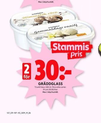ICA Kvantum Sia gräddglass erbjuda
