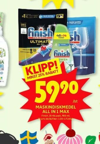 ICA Kvantum Finish maskindiskmedel erbjuda