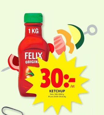 ICA Kvantum Felix ketchup erbjuda