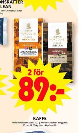 ICA Maxi Gran dia kaffe malet erbjuda