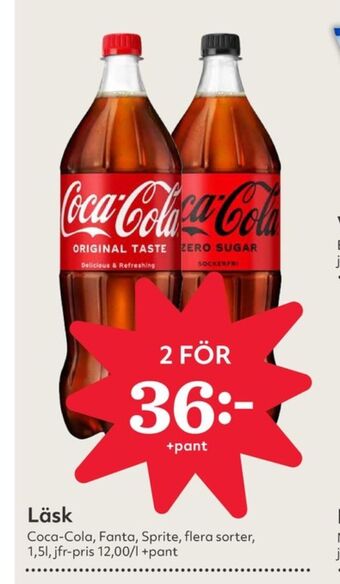 Hemköp Coca cola läskedryck erbjuda