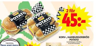 ICA Maxi Potato korvbröd erbjuda