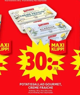 ICA Maxi Rydbergs potatissallad erbjuda