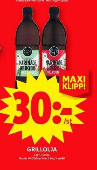 ICA Maxi Caj p marinad erbjuda