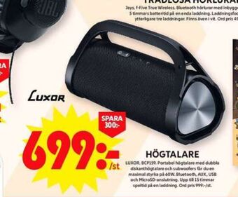 ICA Maxi Luxor högtalare erbjuda