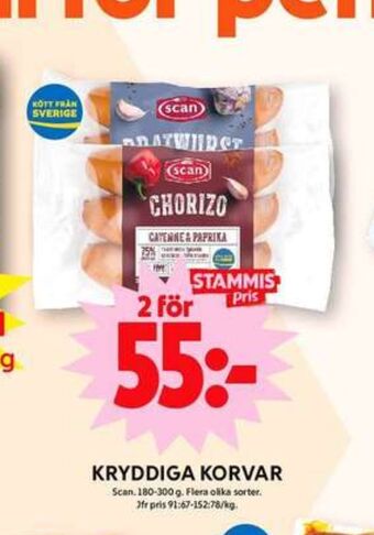 ICA Maxi Scan bratwurst erbjuda