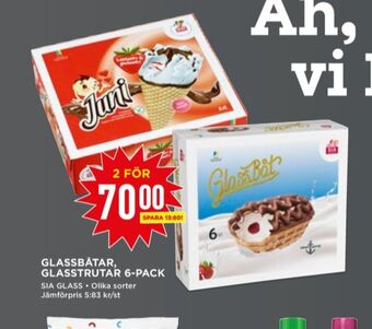 Sia glassbåtar