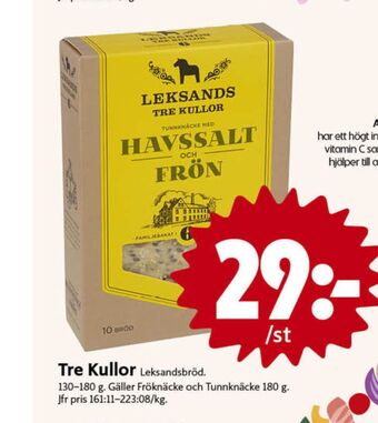 ICA Nära Leksands tre kullor knäckebröd erbjuda