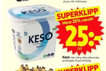 ICA Supermarket Keso cottage cheese erbjuda