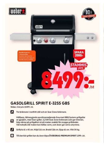 ICA Maxi Weber gasolgrill erbjuda