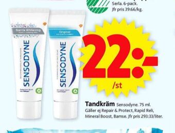 ICA Supermarket Sensodyne tandkräm erbjuda