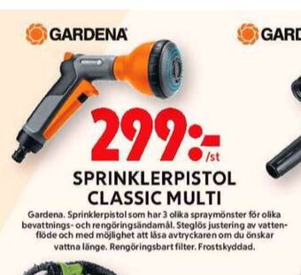 ICA Maxi Gardena sprinklerpistol erbjuda