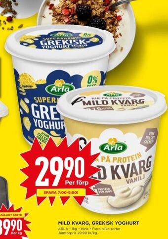 Willys Arla kvarg erbjuda