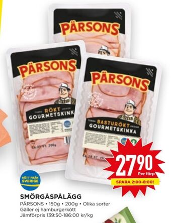 Willys Hemma Pärsons skinka erbjuda