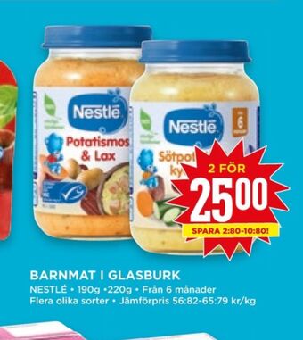 Willys Hemma Nestlé barnmat erbjuda