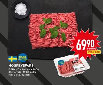 Willys Garant nötfärs erbjuda
