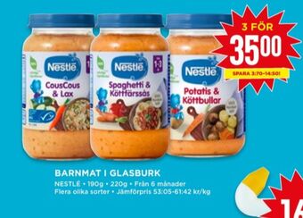 Willys Nestlé barnmat erbjuda