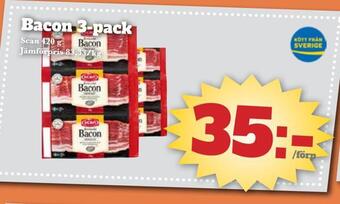 Bonum Matmarknad Bacon 3-pack erbjuda