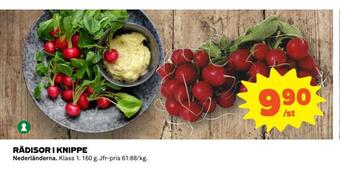 Coop Konsum Rädisor i knippe erbjuda