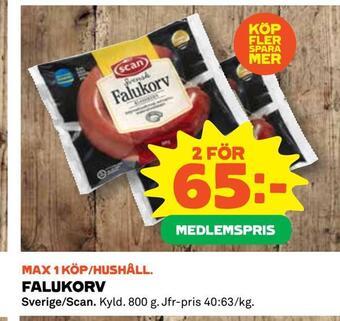 Coop Konsum Falukorv erbjuda