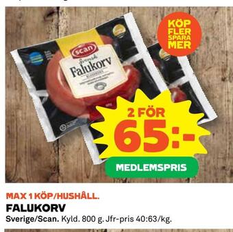 Coop Daglivs Falukorv erbjuda