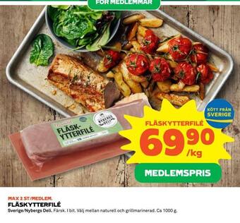 Coop Daglivs Fläskytterfilé erbjuda