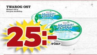 Din Mat Twarog ost erbjuda