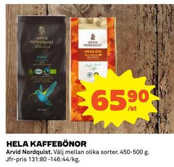 Coop Daglivs Hela kaffebönor erbjuda