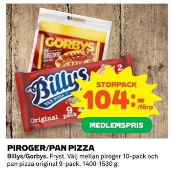 Coop Daglivs Piroger/pan pizza erbjuda
