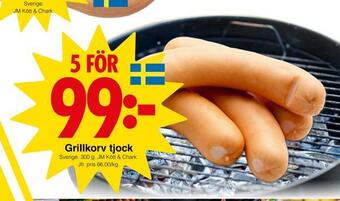 Matöppet Grillkorv tjock erbjuda
