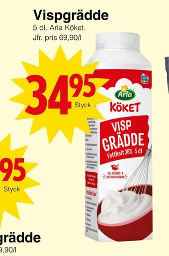 Matöppet Vispgrädde erbjuda