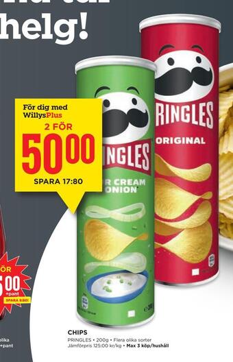 Willys Chips erbjuda