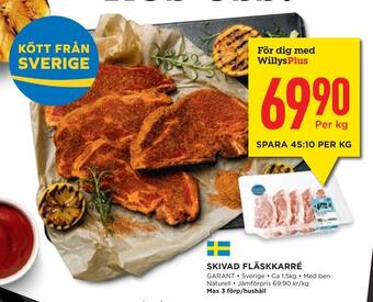 Willys Hemma Skivad fläskkarré erbjuda