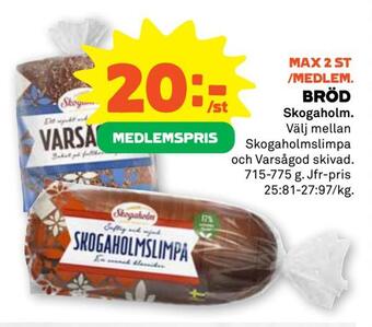 Coop Forum Bröd erbjuda