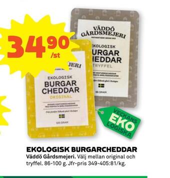 Stora Coop Ekologisk burgarcheddar erbjuda