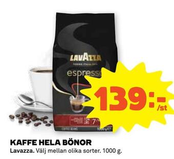 Stora Coop Kaffe hela bönor erbjuda