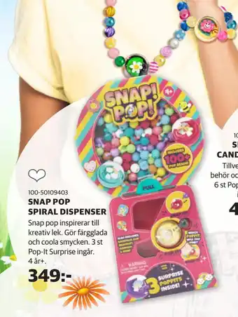 Lekia Snap pop spiral dispenser erbjuda