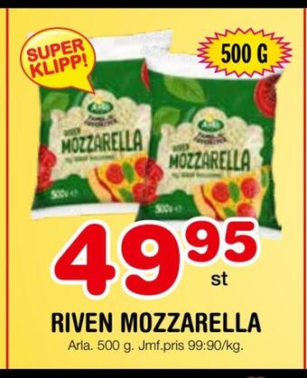 Nya Pulsen Riven mozzarella erbjuda