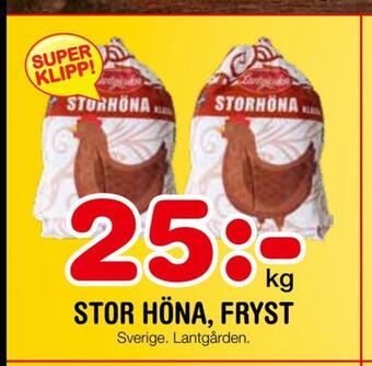 Nya Pulsen Stor höna, fryst erbjuda