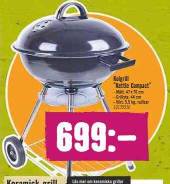 Hornbach Kolgrill kettle compact erbjuda