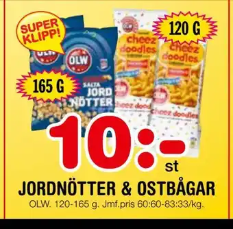 Nya Pulsen Jordnötter & ostbågar erbjuda