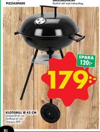 ÖoB Klotgrill ø 43 cm erbjuda