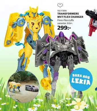 Lekia Transformers mv7 flex changer erbjuda