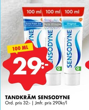 ÖoB Tandkräm sensodyne erbjuda