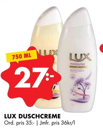 ÖoB Lux duschcreme erbjuda