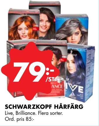 ÖoB Schwarzkopf hårfärg erbjuda